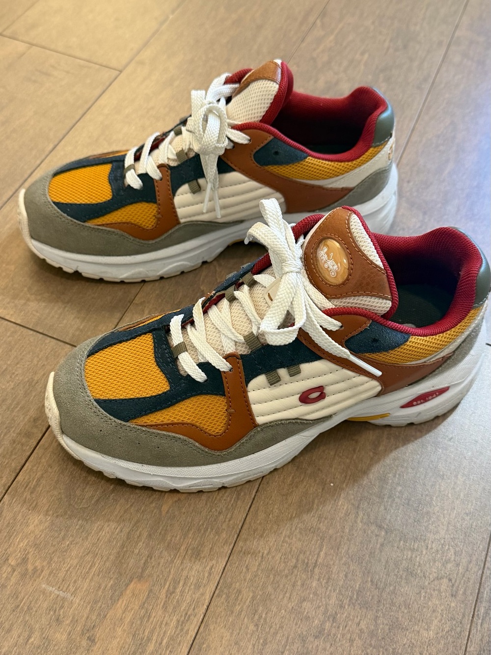 Coach Multicolor Sneakers - Yellow, Brown & Red